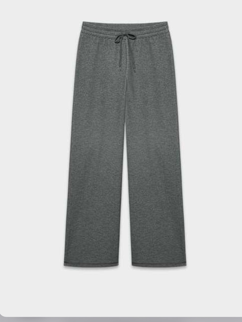 TNA Gray Wide-Leg Drawcord Wafflex Pants